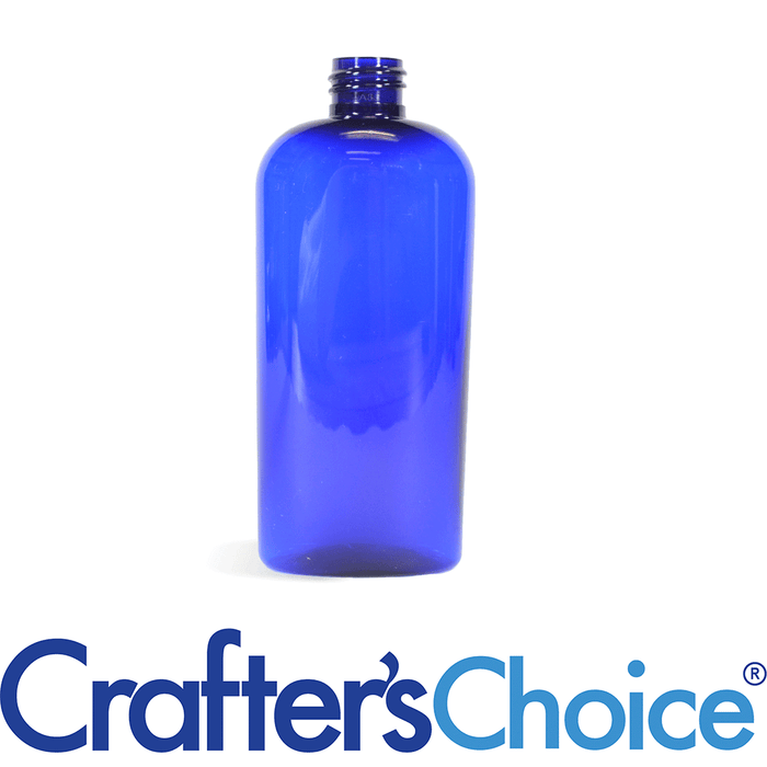 4 oz Blue Cosmo Oval Plastic Bottle - 20/410
