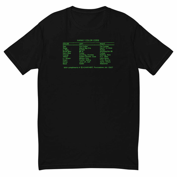70s gay hanky color code black t-shirt