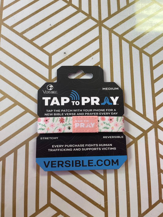 Tap To Pray® Wristband - Meadows - White - Medium