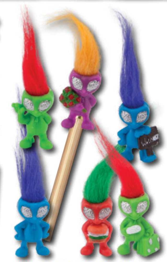 Alien Troll Pencil Topper (36 per unit) #4093 (F-12)