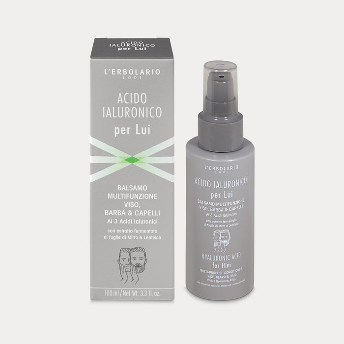 Balsamo Viso, Barba & Capelli Acido Ialuronico per Lui