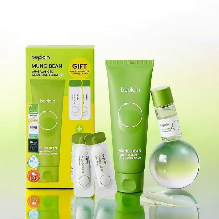 Beplain Mung Bean pH-Balanced Cleansing Foam Set