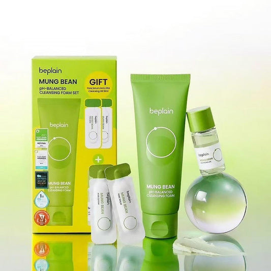 Beplain Mung Bean pH-Balanced Cleansing Foam Set