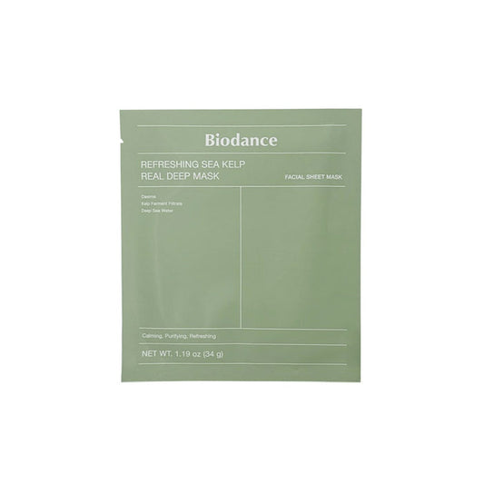 BIODANCE Refreshing Sea Kelp Real Deep Mask - veido kaukė su jūros dumblių ekstraktu