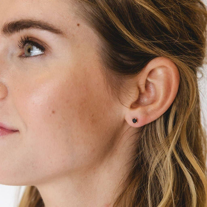 Black Crystal Studs