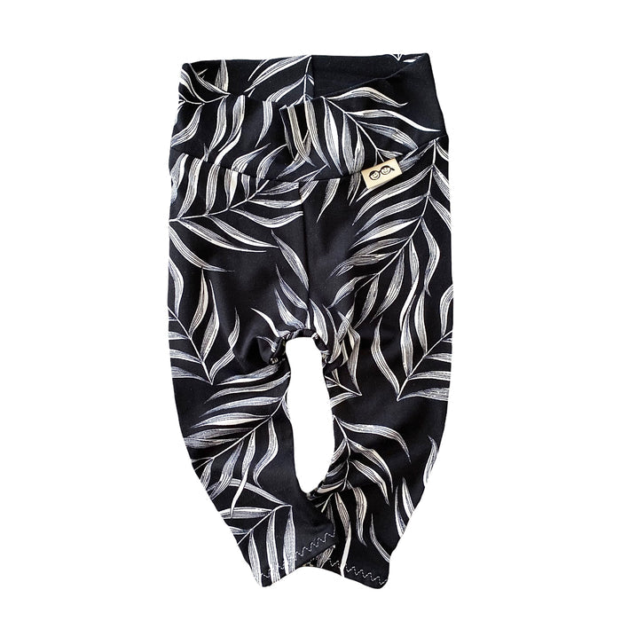 Black Pampas Leaves Leggings