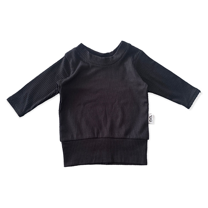 Black Ribbed Lounge Set