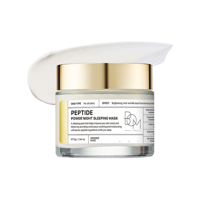 BOM Peptide Power night sleeping mask - naktinė veido kaukė