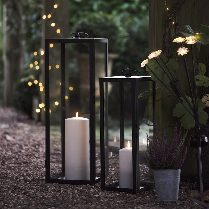 Bowen Extra Large Black Garden Lantern with TruGlow® Candle