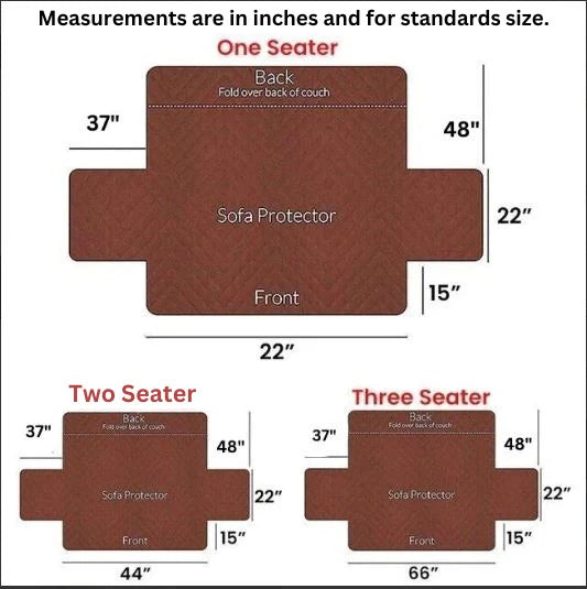 Brown Ultrasonic Sofa Cover
