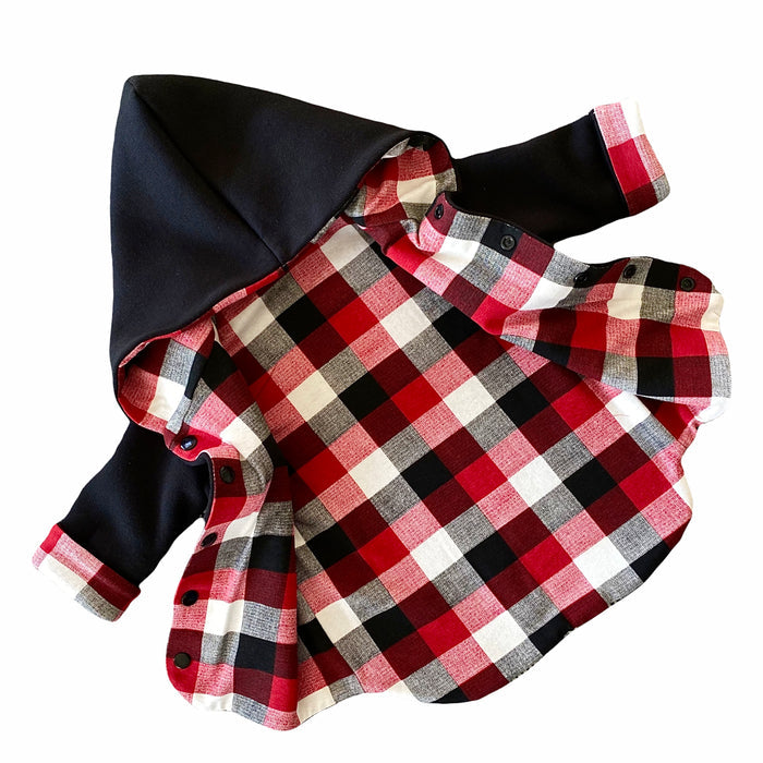 Buffalo Plaid Hooded Jacket