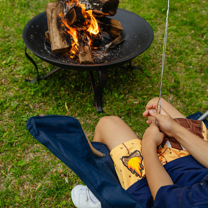 Campfire Youth Shorts s'mores roasting marshmallows chocolate camping clothing