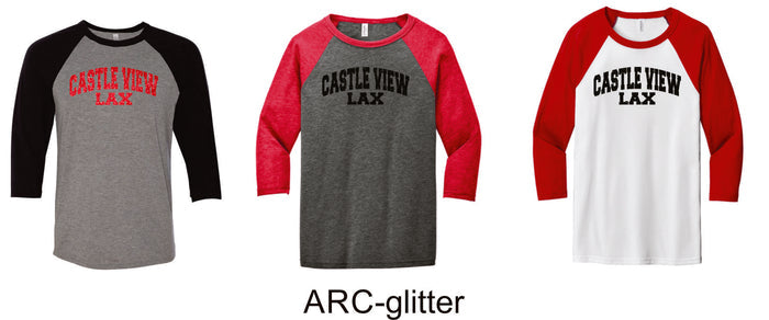 Castle View LAX Bella Canvas Unisex Raglan T-Shirt - 4 New Designs
