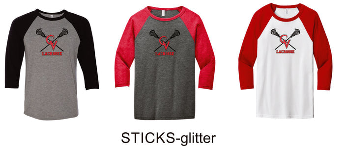 Castle View LAX Bella Canvas Unisex Raglan T-Shirt - 4 New Designs