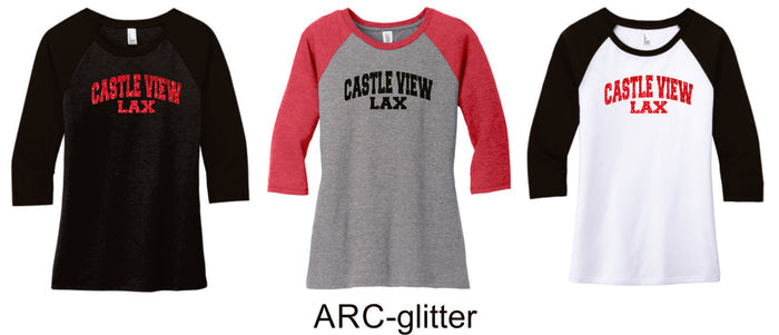 Castle View LAX Ladies Raglan Tee- 4 designs