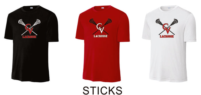 Castle View LAX Wicking Tee- Youth, Ladies, Adult Sizes- 4 Designs