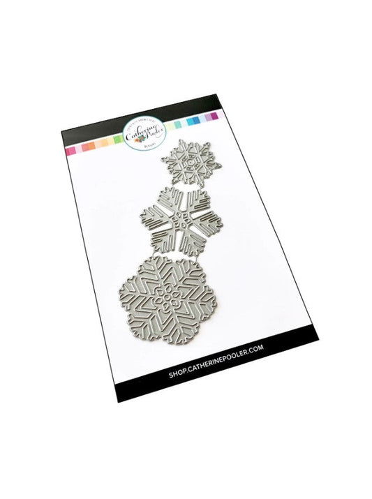 Catherine Pooler - Dies - Snowflake Trio. Snowflakes not 1, not 2 but 3 ways with the Snowflake Trio Dies. Three different sizes, styles, and designs to cover all your snowflake needs this season. Available at Embellish Away located in Bowmanville Ontario Canada.