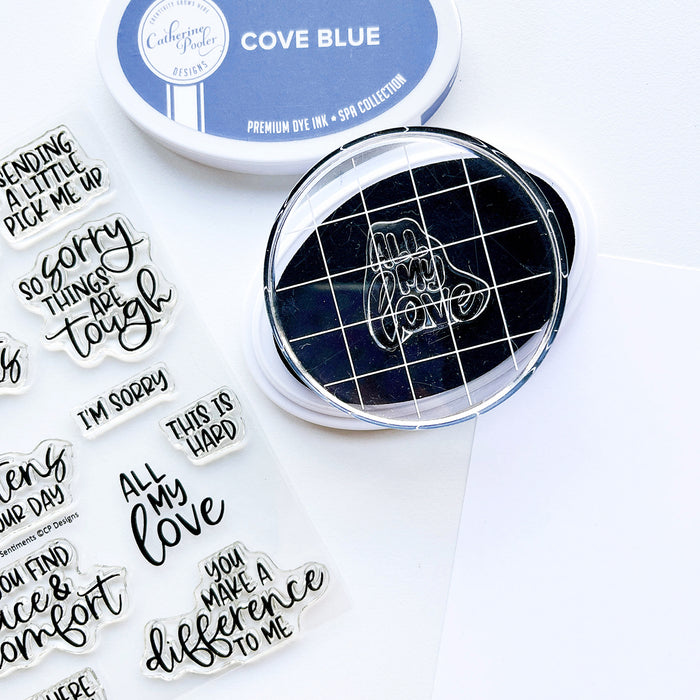 Catherine Pooler - Sentiments Stamp Set - Encouraging Words. The Encouraging Word Sentiments Stamp Set has kind and thoughtful sentiments for so many occasions. Available at Embellish Away located in Bowmanville Ontario Canada.