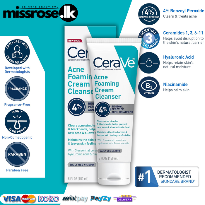 Cerave Acne Foaming Cream Cleanser 4%