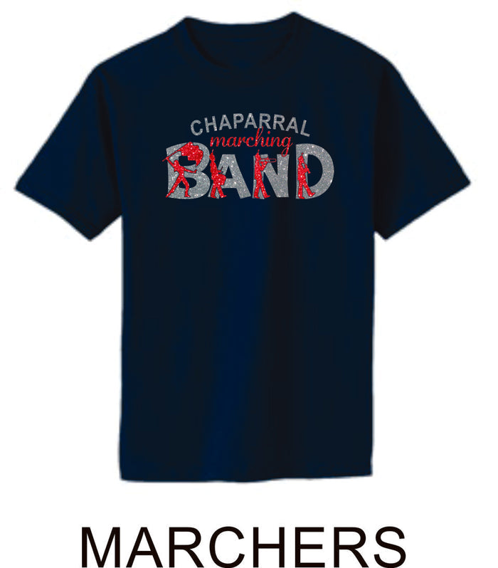 Chap Band Basic Tee- 3 Designs- Matte or Glitter
