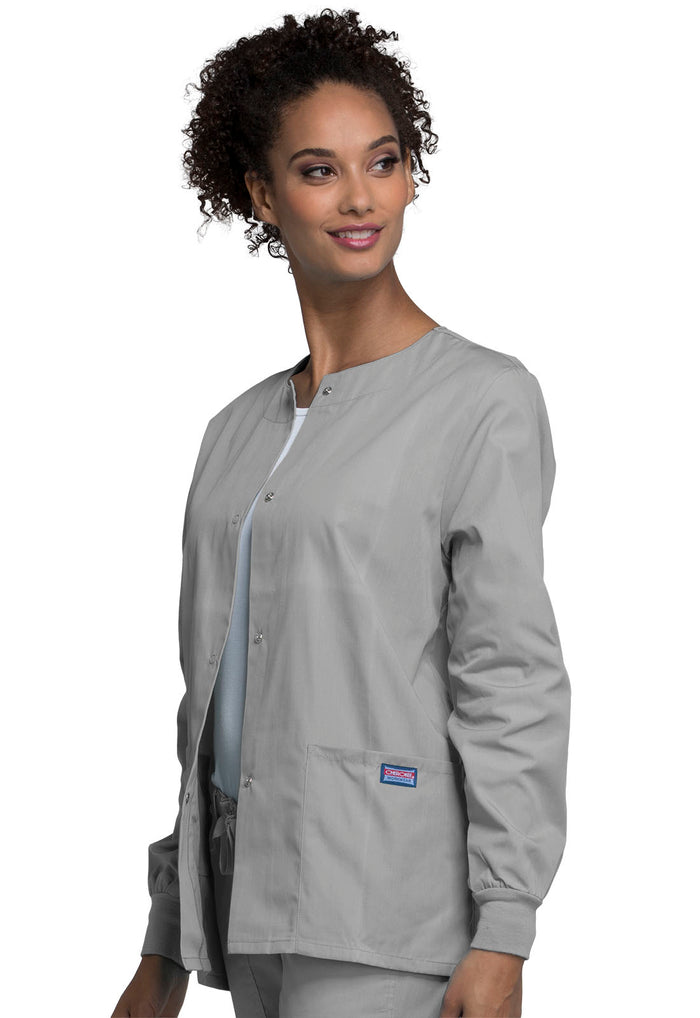 Cherokee Workwear Originals Snap Front Warm-Up Scrub Jacket