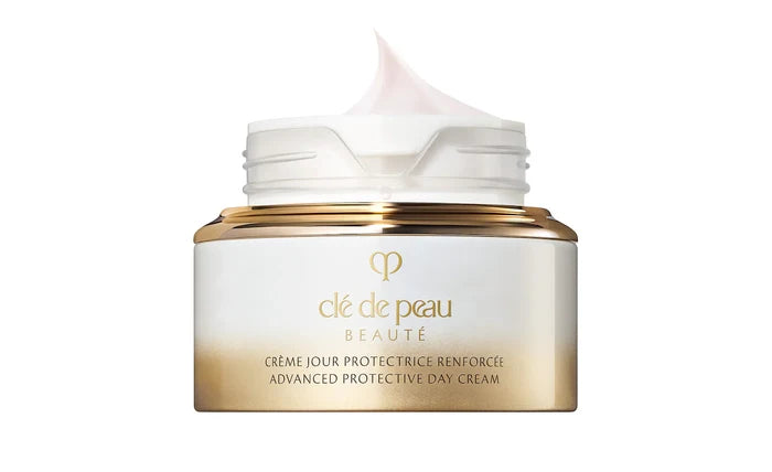 Clé de Peau Beauté Advanced Protective Day Cream NWOB in 50ml jar, creamy texture with elegant packaging, suitable for daily skincare.