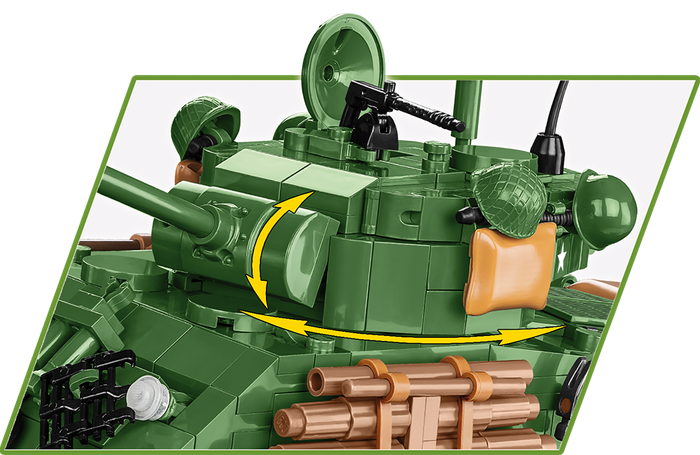 COBI 2533-M4A3E8 Sherman (Easy Eight)- 725 brick medium tank(745PCS)