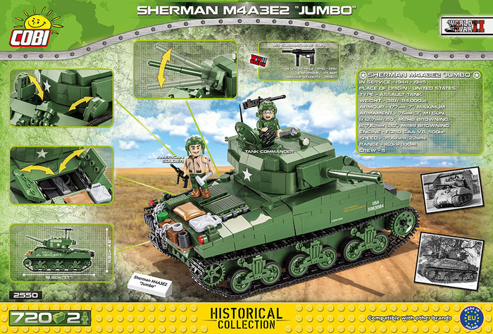 COBI-2550 Sherman M4A3E2 Jumbo (716PCS)