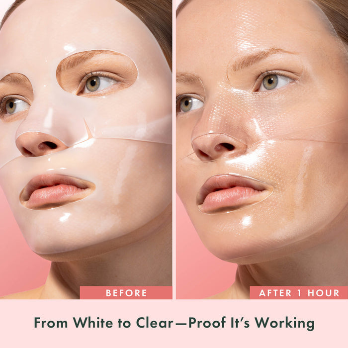 Mask goes from white to clear in one hour - proof it's working.