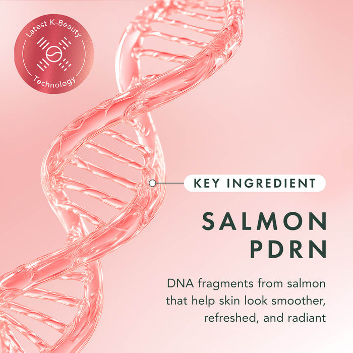 Key Ingredient: Salmon PDRN - DNA fragments from salmon, that help skin look smoother, refreshed and radiant.