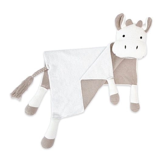 Cow - Organic Baby Lovey Security Blanket Cuddle Cloth