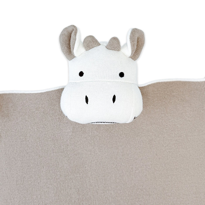 Cow - Organic Baby Lovey Security Blanket Cuddle Cloth