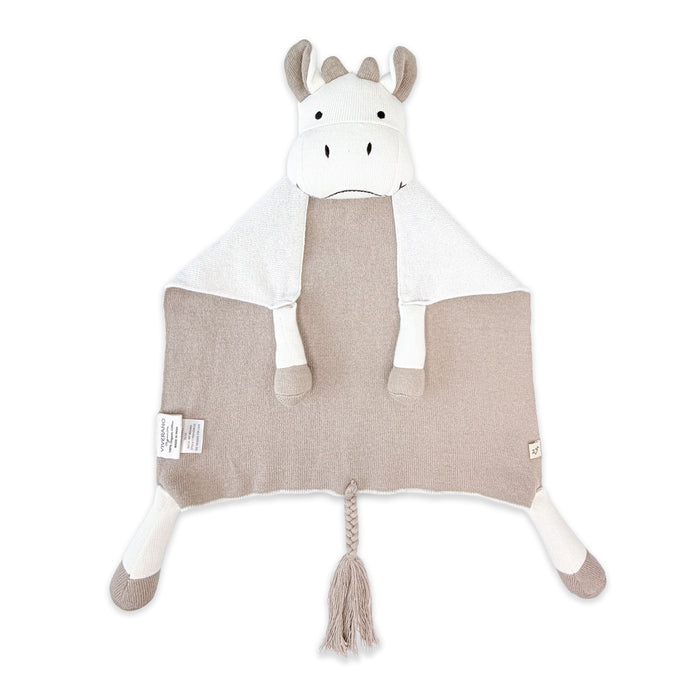 Cow - Organic Baby Lovey Security Blanket Cuddle Cloth