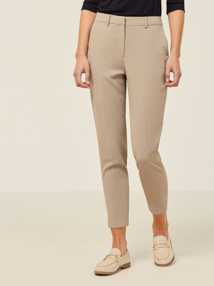 Crepe Stretch High Waist Cropped Pant | CAT3YC