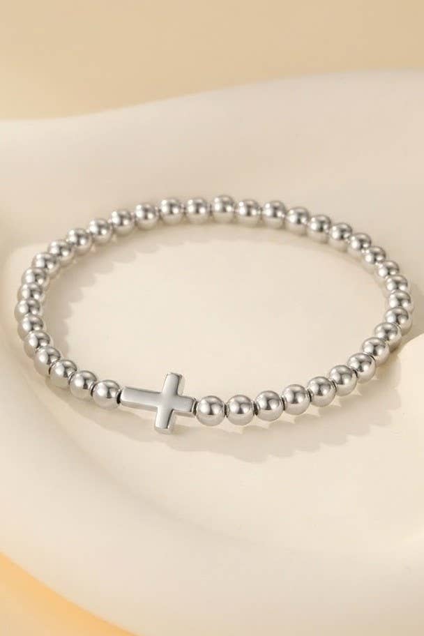 CROSS BALL CHAIN BRACELET Gold