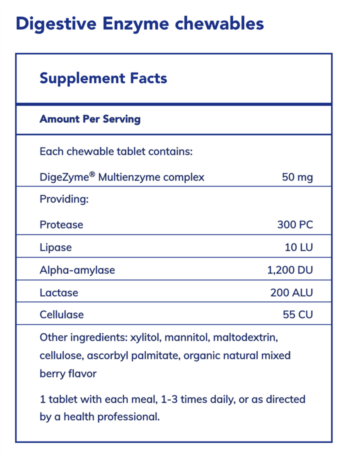 Digestive Enzyme Chewables by Pure Encapsulations