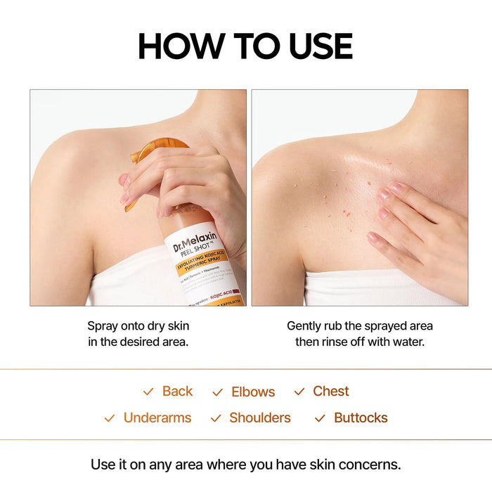 Dr. Melaxin Peel Shot Exfolierande Kojic Acid Gurkmeja Spray