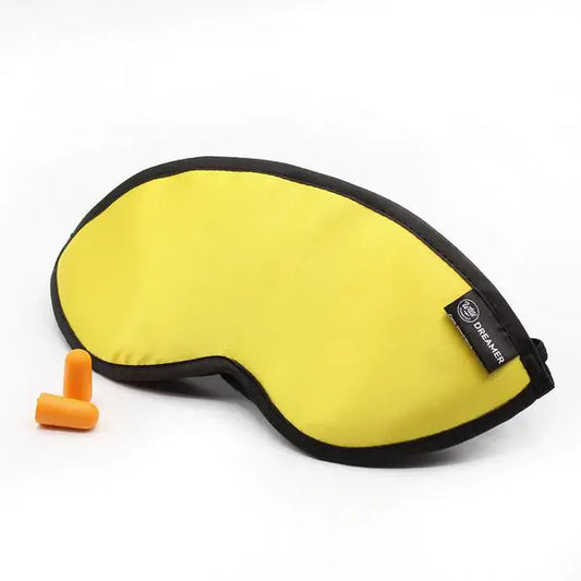 Luxury Yellow Dreamer Sleep Mask with earplugs