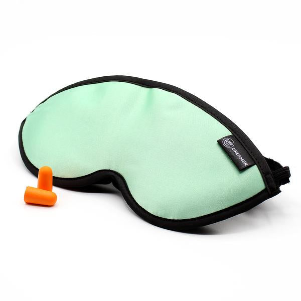 Luxury Mint Green Dreamer Sleep Mask with earplugs