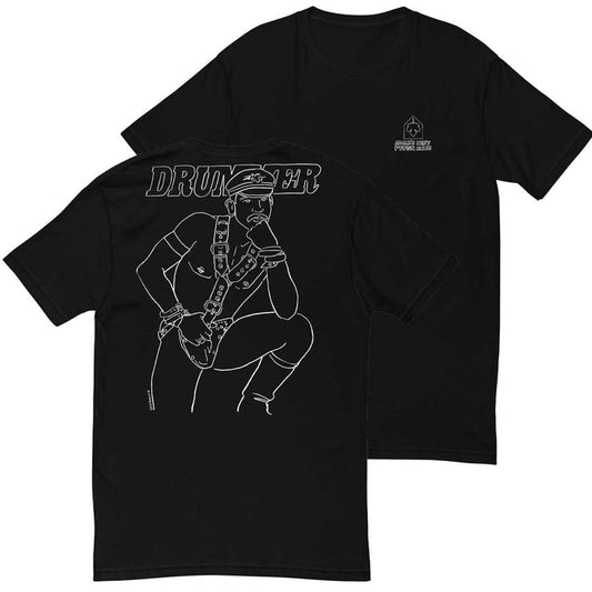 Drummer Magazine Back Print Short Sleeve T-Shirt