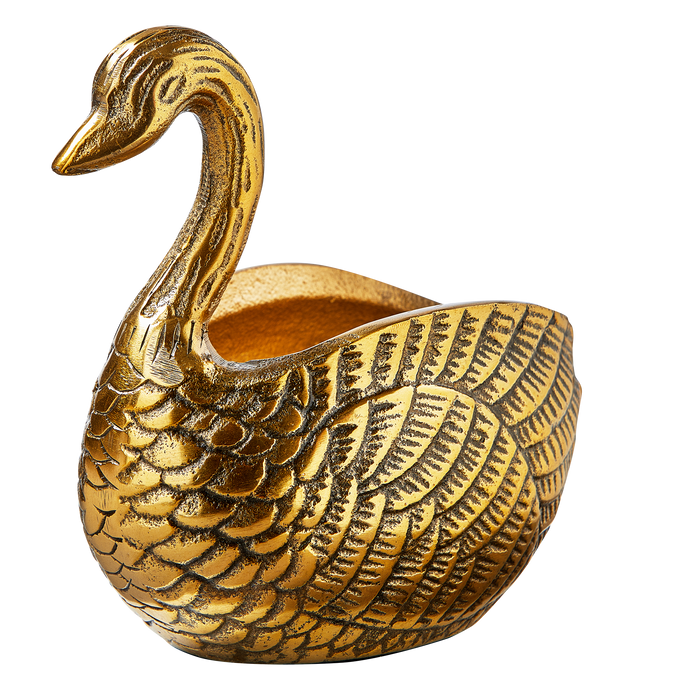 Duck Decorative Bowl Antique Brass Aluminum Spring