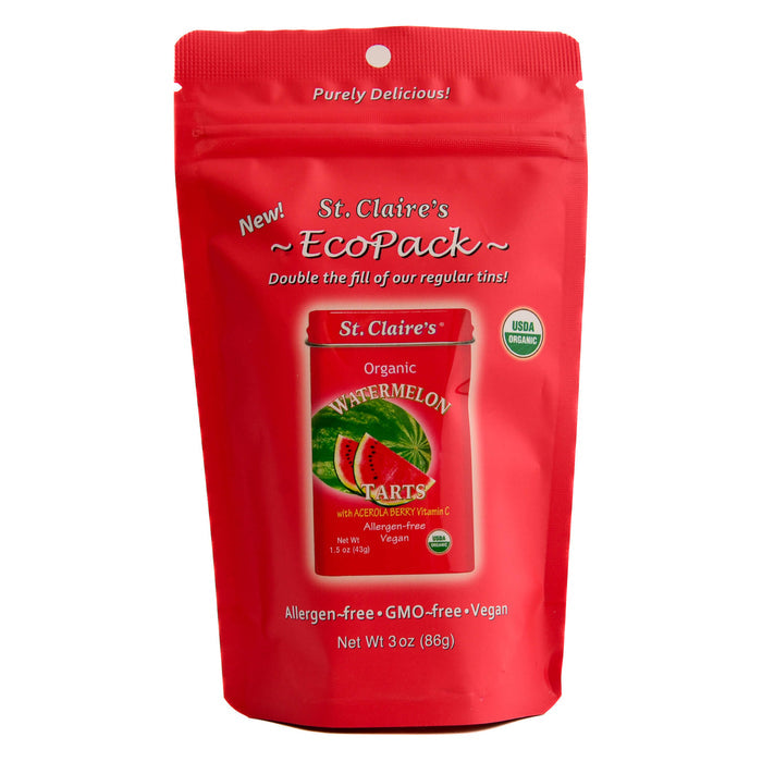 Bag of St. Claire's Eco Packs Organic Watermelon Tarts 86g