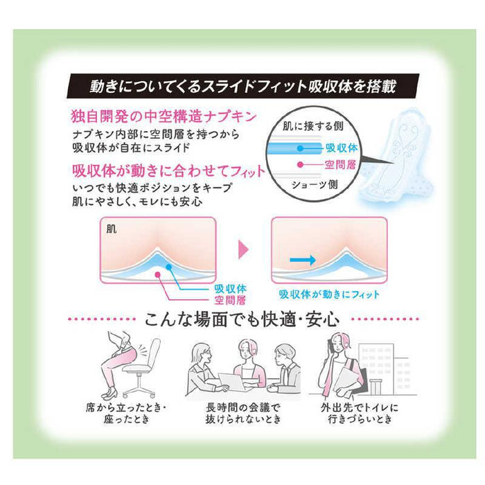 Elleair Luna Fit Sanitary Napkin Slim Very Heavy Daytime W/ Wings 16 pcs