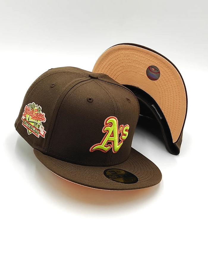 Exclusiva New Era 59Fifty Parks The Woods Oakland Athletics Battle of the Bay Patch Hat - Marron