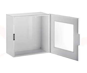 Eye Wash station mounted in cabinet (white) clear perspex front | PW405