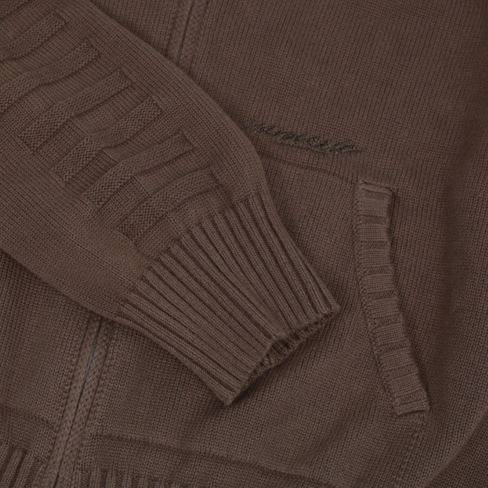 Faldo Knitted Full-Zip (Brown)