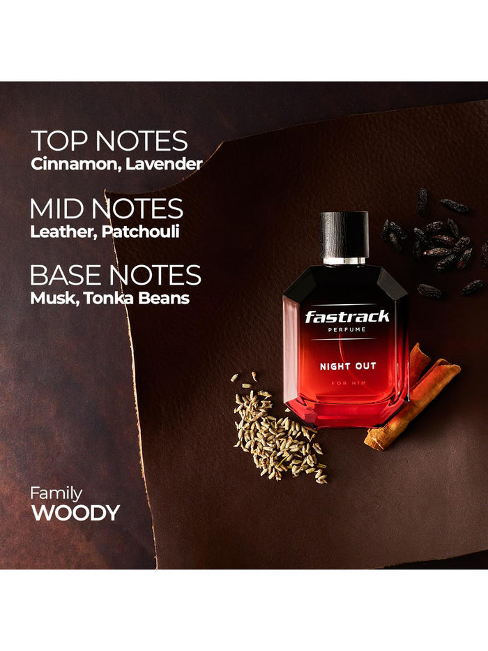 Fastrack Night Out EDP Perfume - Woody Oud  (100ml)