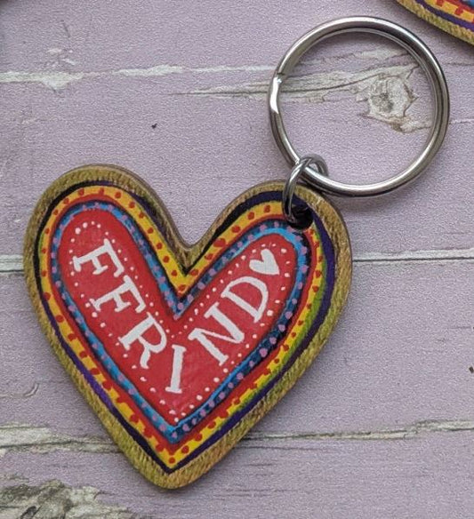 'Ffrind' keyring by Lizzie Spikes