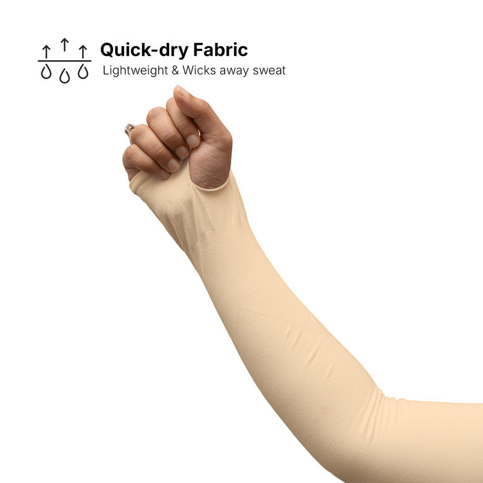 Quick dry skin color arm sleeves for women