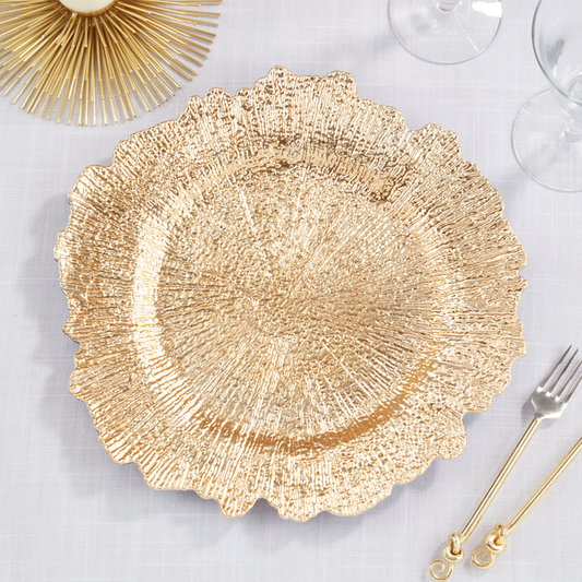 Gold Starburst 14" Charger Plate